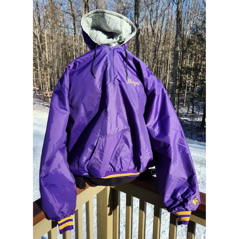 DeLong Westfield Football Varsity Letterman Pullover Jacket Vikings 4XL Long USA - Picture 3 of 10